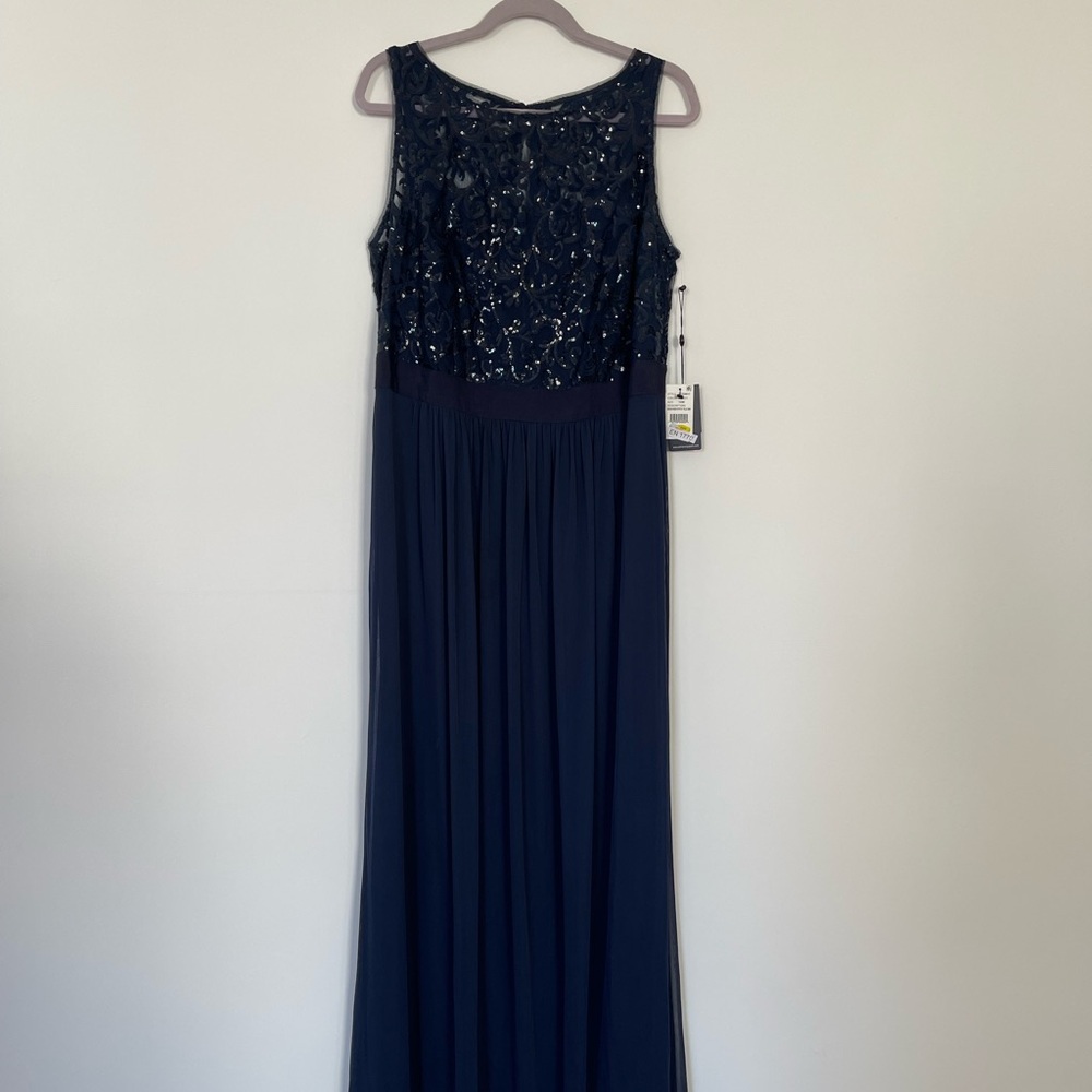 Adrianna Papell Midnight Blue Maxi Dress
